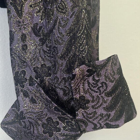 J.R. Nites Woman Purple & Black Metallic Bolero Jacket Whimsy Goth FairyFormal - Picture 6 of 10